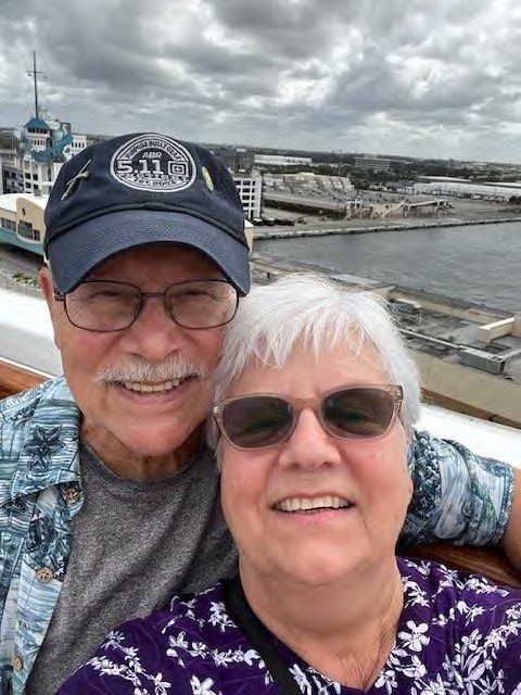 Vin and Alexis Maulella on their April 2022 cruise.