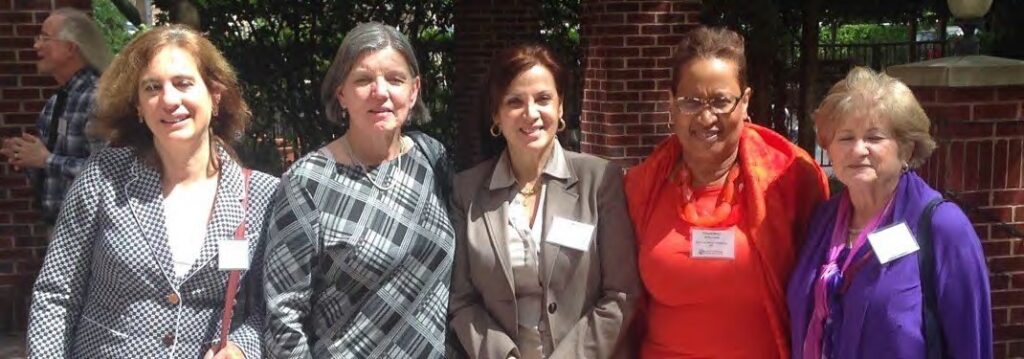 At the 2015 Americas Annual LC Survey conference (L-R): Rebecca Fruchtman, Paula Greaves, Rita Ricci, Charnell Williams, and Shelly Gannaway