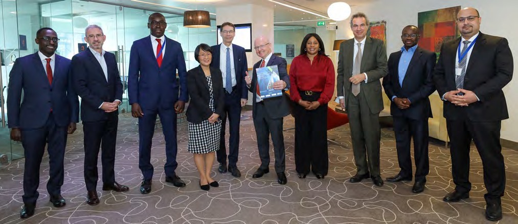 Pictured (left to right): Cyril Bitanda, Afreximbank Manager of Trade Sales; Steven Beck, ADB Head of Trade and Supply Chain Finance; Okechukwu Ihejirika, Afreximbank Senior Manager of Trade Services; Makiko Toyoda, Head of the IFC’s Global Trade Finance Programme; Dr. Rudolf Putz, Head of EBRD’s Trade Facilitation Programme; Vincent O’Brien, ICC UAE Director; Gwen Mwaba, African Export-Import Bank Director & Global Head Trade Finance; Dr. Marc Auboin, WTO Counsellor; Lamin M. Drammeh, AfDB Head of Trade Finance; Basel Al-Hussein, ITFC Private Sector Advisory.